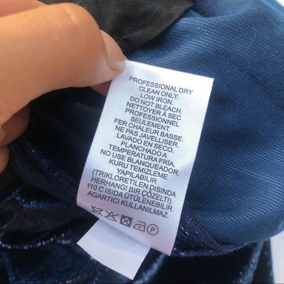 Tibi Stella Metallic Velvet Wide Leg Crop Pants 6 - Picture 7 of 10